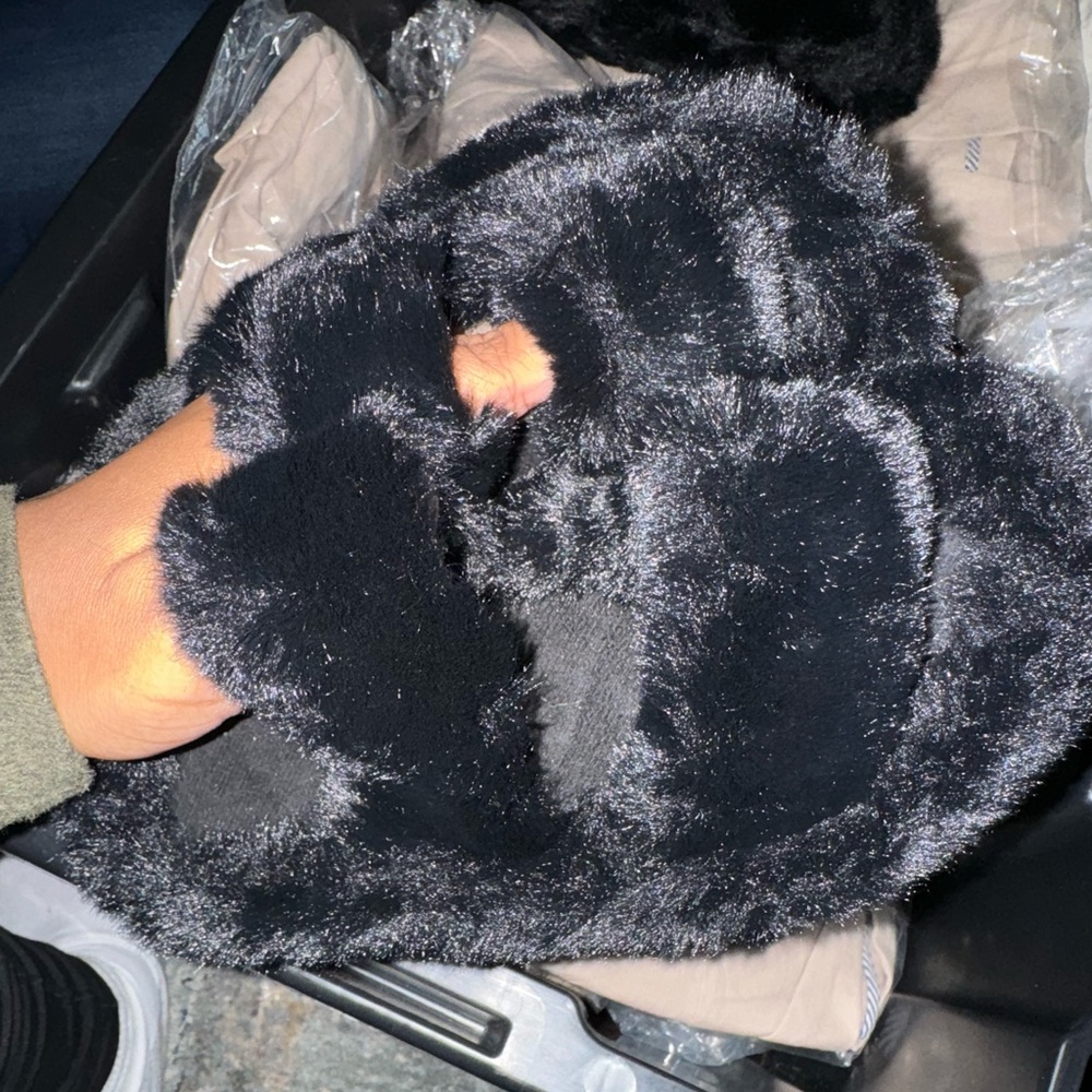 Faux Fur Slippers (Never Worn)